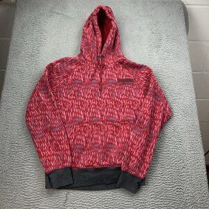 Solifornia Pullover Hoodie Sweatshirt Women’s Pink Pattern Size Small